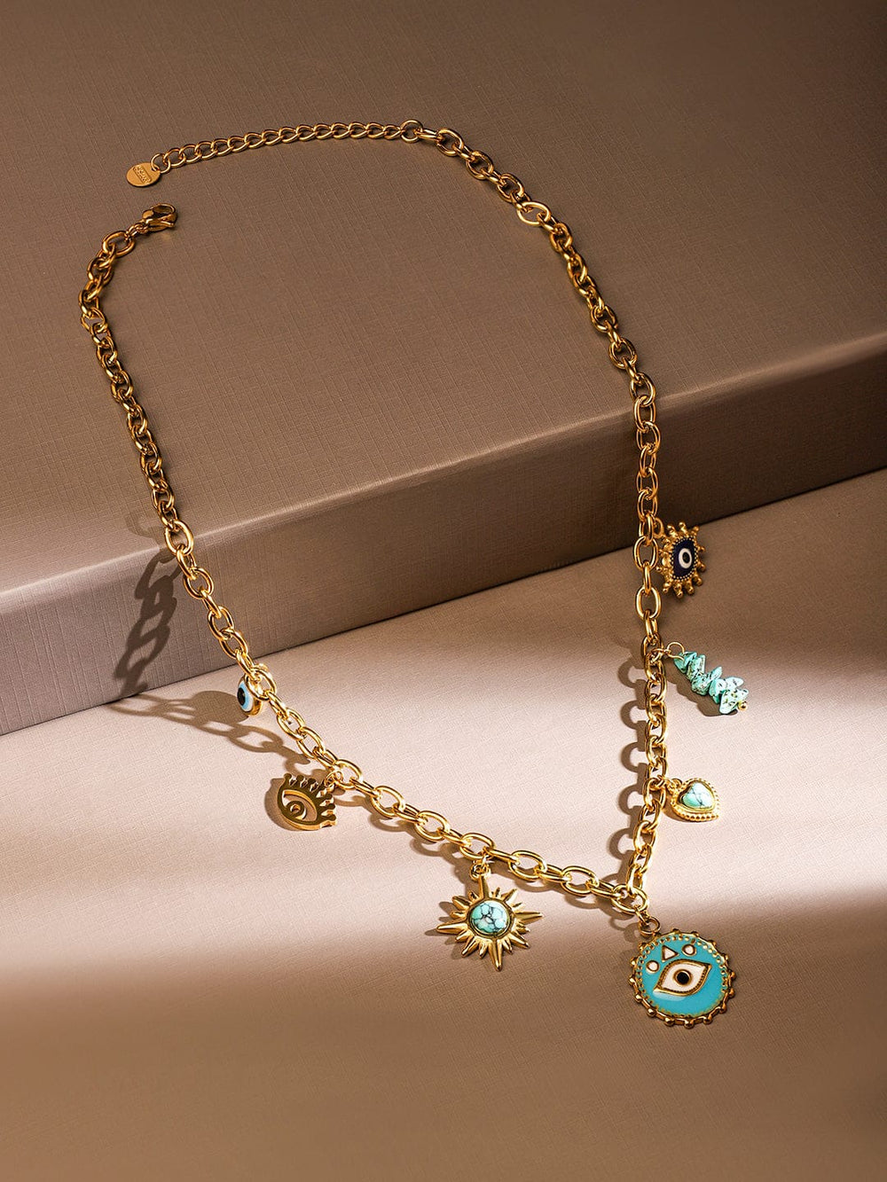 Playful Evil Eye Charm Necklace Necklace & Chains