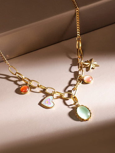 Playful Ocean Charms Multicolour Necklace Necklace & Chains