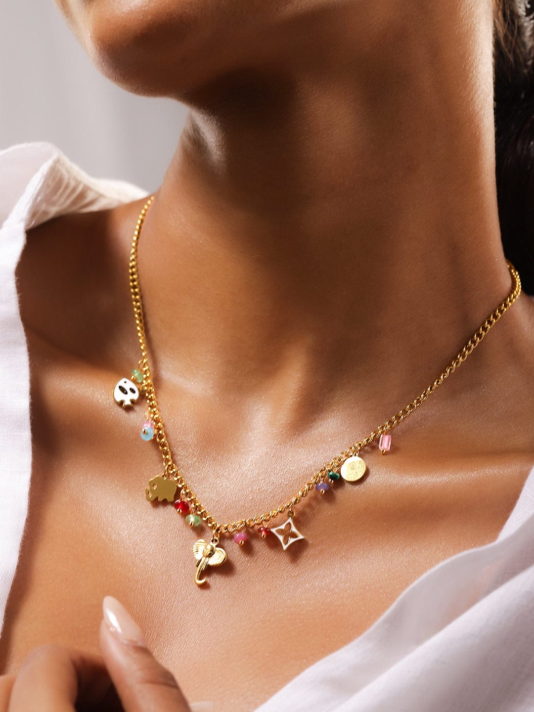 Playful Vibrant Charms Necklace Necklace & Chains