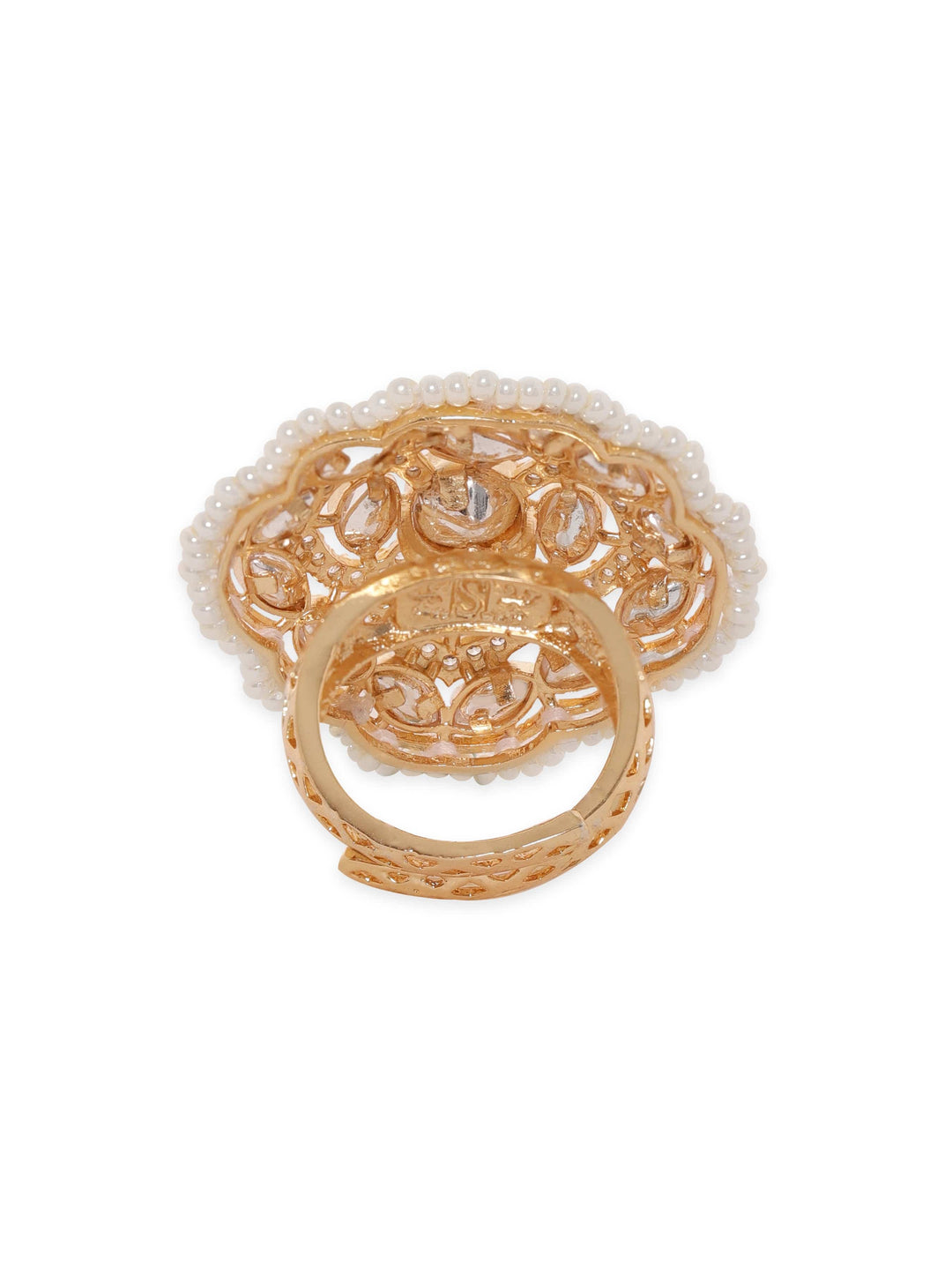 Copy of Rubans Polki Ring with Multicolor Zirconia Rings