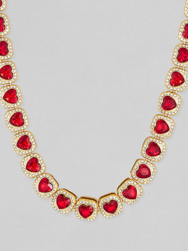 Precious Hearts Gold Plated Necklace Necklace & Chains