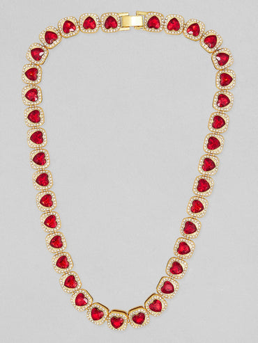 Precious Hearts Gold Plated Necklace Necklace & Chains