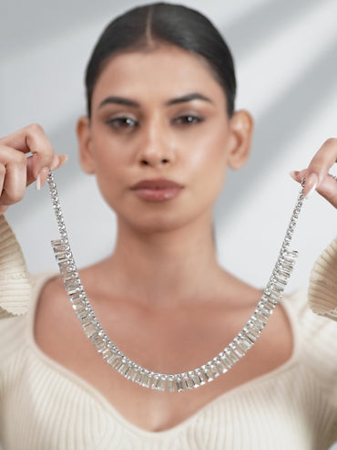 Baguette Stones Studded Glamorous Necklace