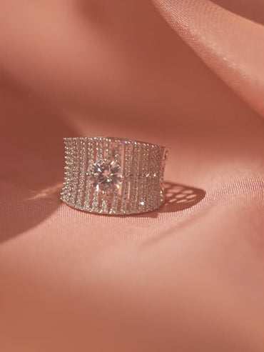 American Diamond Zirconia Statement Ring