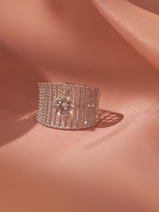 American Diamond Zirconia Statement Ring