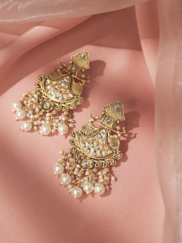 Heritage Dance Kundan Danglers