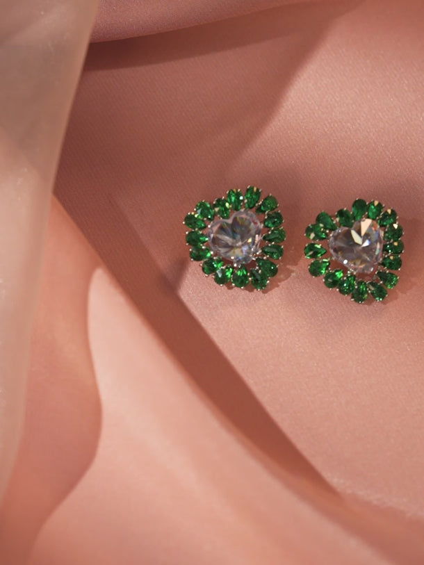 Her Heart Bloomed in Green Studs