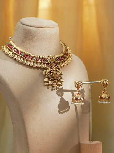 Divine Goddess Heritage Temple Jewellery Set