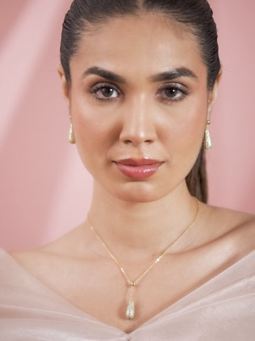 Gold Toned Drop Necklace