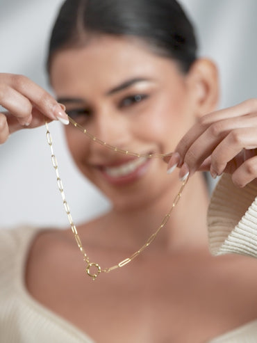 Brilliant Loop Gold Plated Necklace