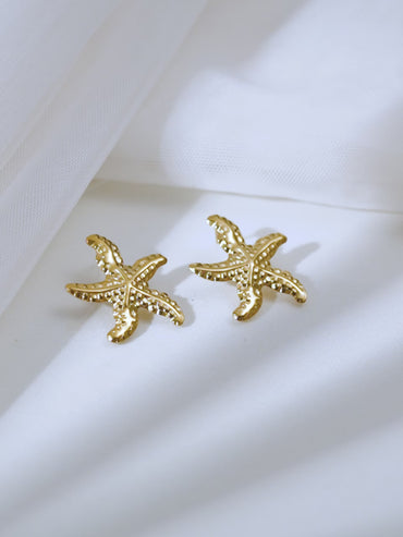 Demifine 18K Gold Plated Stainless steel Coastal Charm Statement Earrings