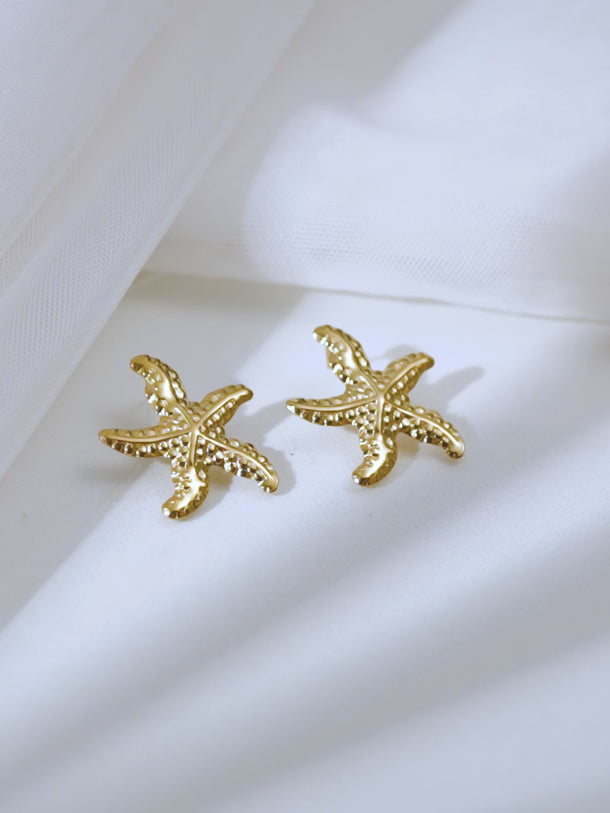 Demifine 18K Gold Plated Stainless steel Coastal Charm Statement Earrings