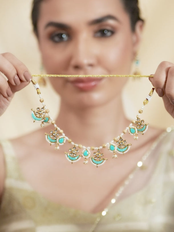 Boho Chic Light Blue Necklace Set
