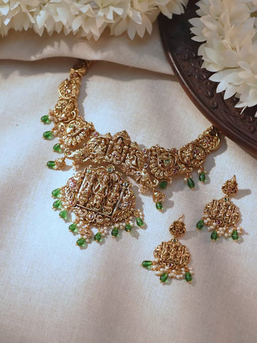 Divine Blessings Green Necklace Set