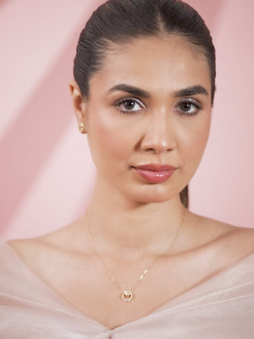 Heart Motif American Diamond Zirconia Necklace Set