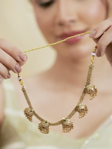 Gold Drops Necklace Set