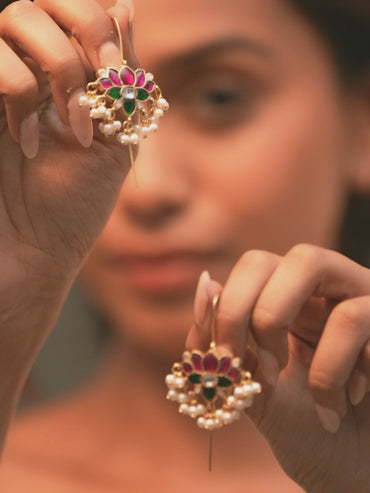 Chic Lotus Motif Ear Cuffs