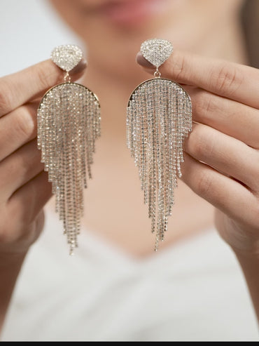 Runway Glam Crystal Multistrands Earrings