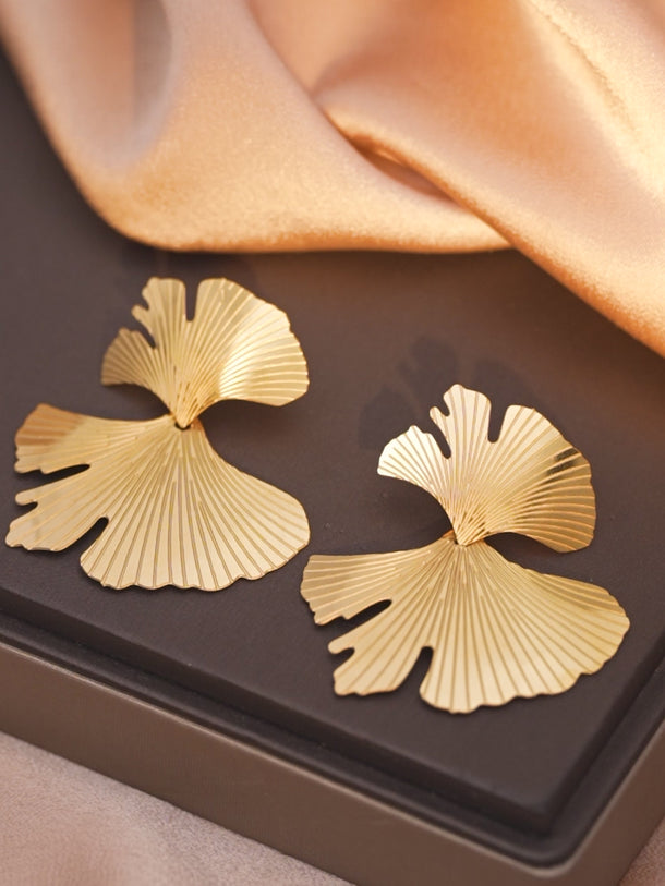 Golden Leaf Harmony Earrings