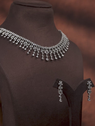 American Diamond Zirconia Necklace Set