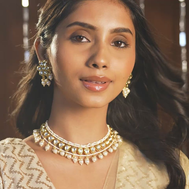 Minimal Kundan Heritage Necklace Set