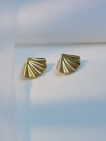 Demifine 18K Gold Plated Stainless steel Seaside Glow Statement Studs Earrings