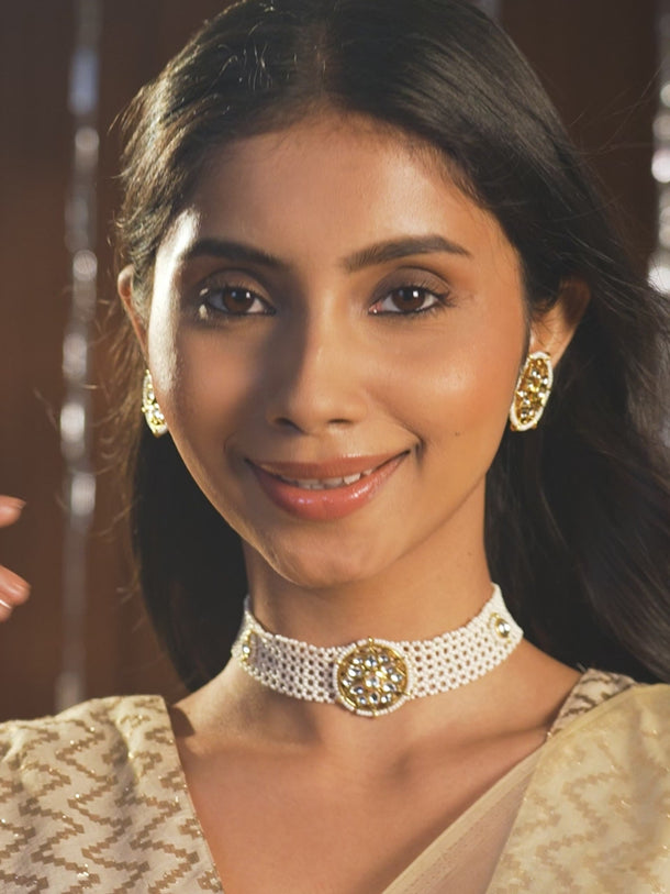 Minimal Kundan Heritage Choker Set