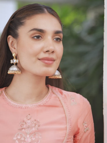 Folk Melody Dual Tone Dome Jhumka
