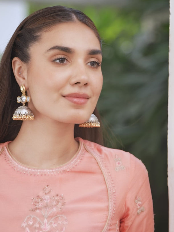 Folk Melody Dual Tone Dome Jhumka