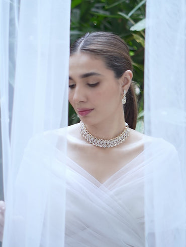 American Diamond Zirconia Choker Set