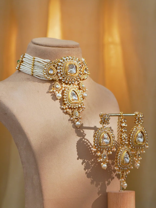 Golden Glow Edit Kundan Necklace Set