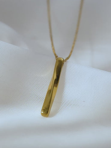 Demifine 18K Gold Plated Stainless steel Golden Line Pendant Chain