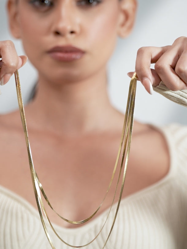 Refined Gold Plated Layered Necklace