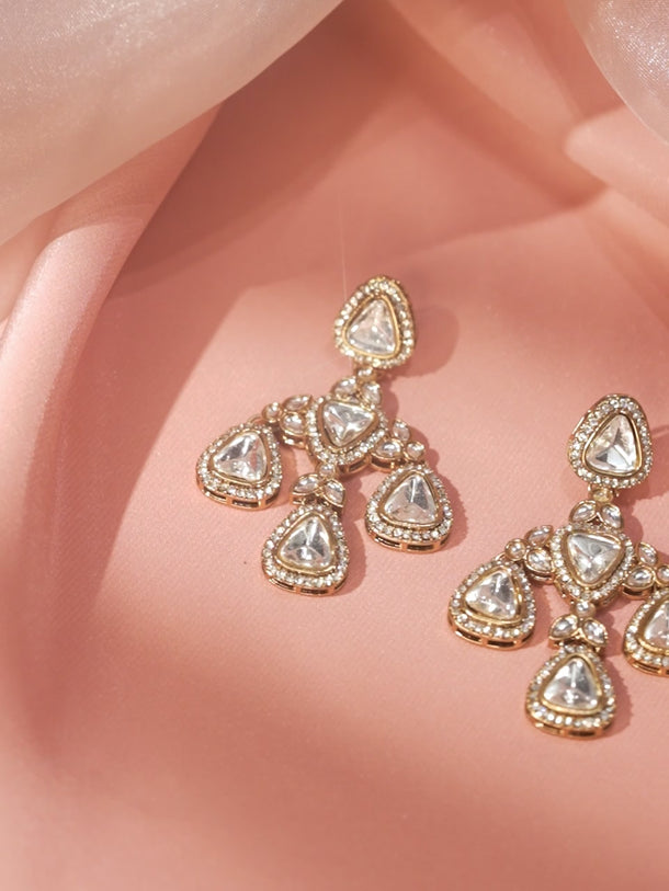 Designer Edge Kundan Danglers