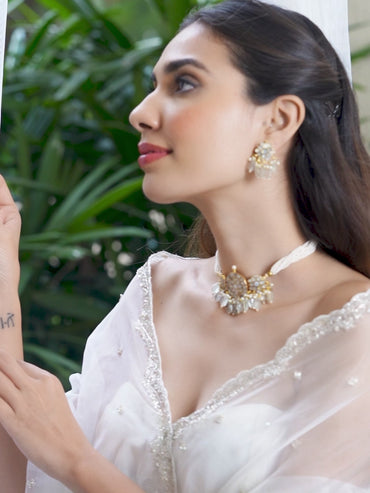 Vintage Charm Kundan Pearl Choker Set