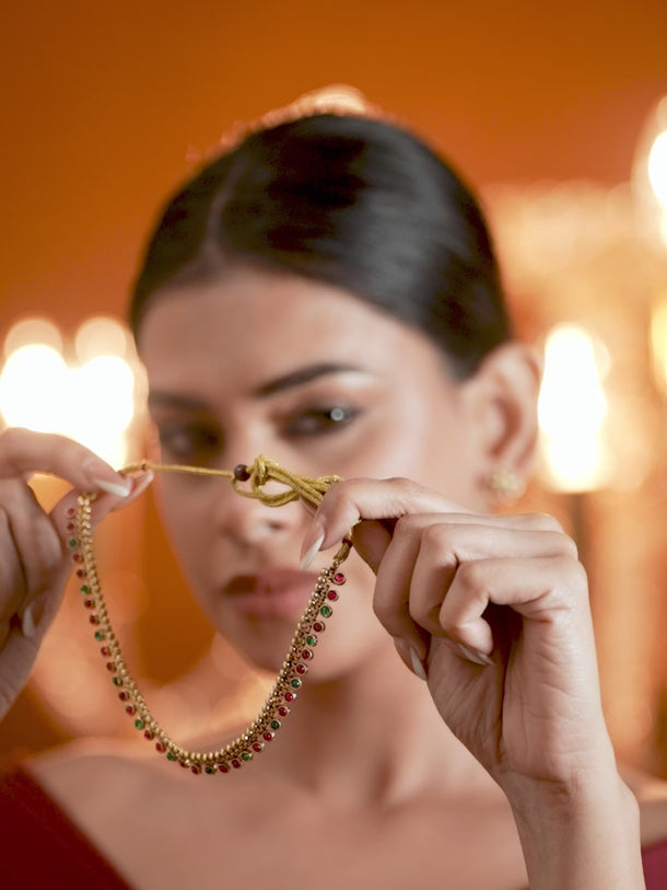 Pink & Green Necklace Set