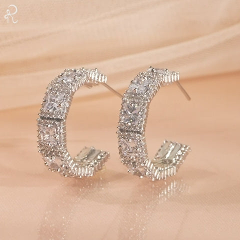 Crystal Twilight Shine Hoop Earrings