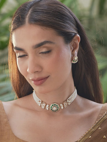 Emerald Edit Kundan Choker Set