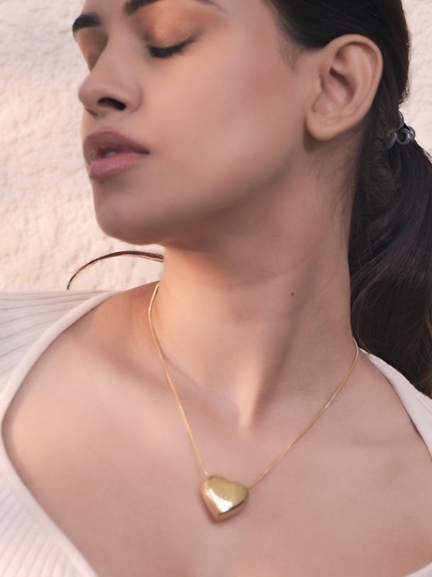 Gold Toned Heart Pendant