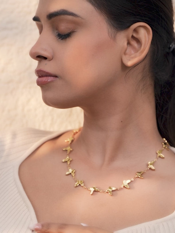 Playful Butterfly Charm Necklace Chain