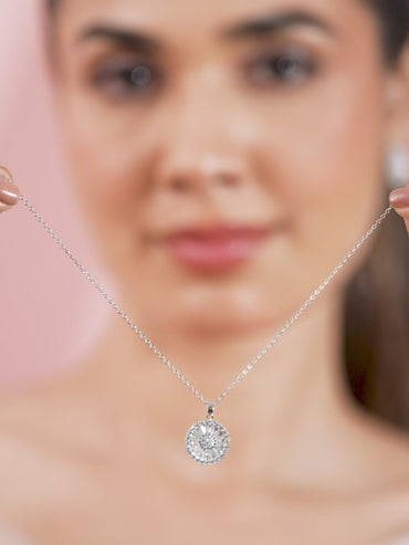 Crystal Pendant Necklace Set