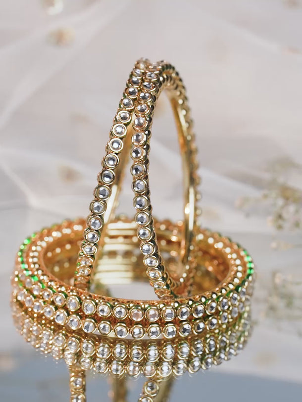 Timeless Gleam of Kundan Bangles