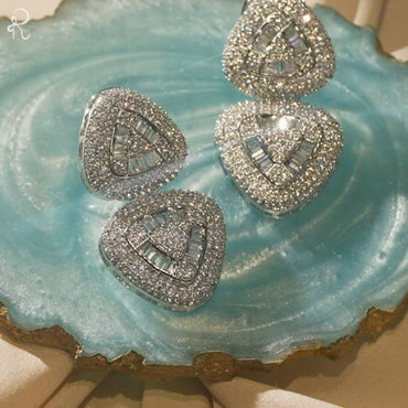 Soft Curve Triad American Diamond Zirconia Drops