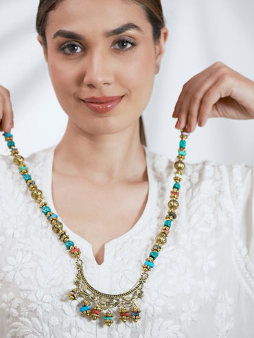 Charmingly Beaded Multicolour Bohemian Necklace