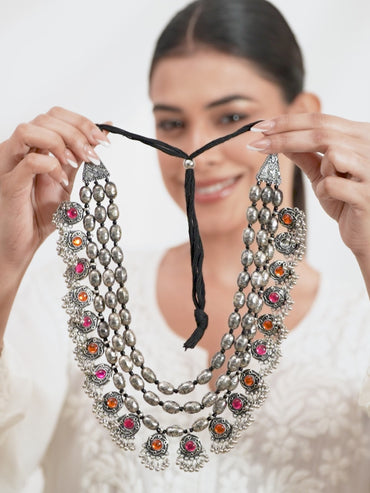 Kanika Mann Boho Oxidised Statement Necklace