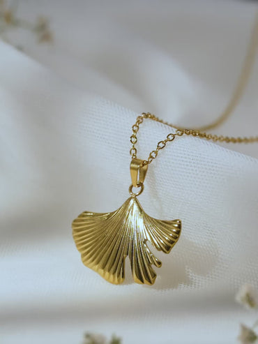 Demifine 18K Gold Plated Stainless steel Autumn Bloom Pendant Chain