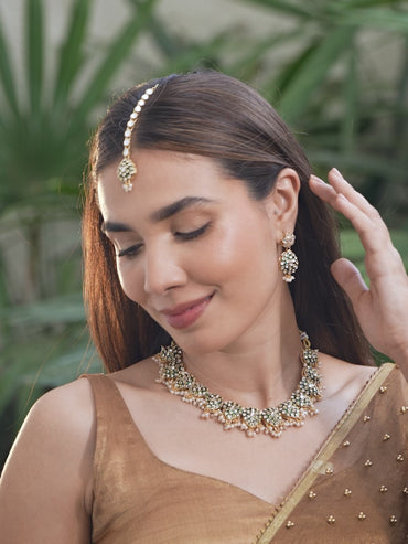 Green Muse of Kundan Necklace Set