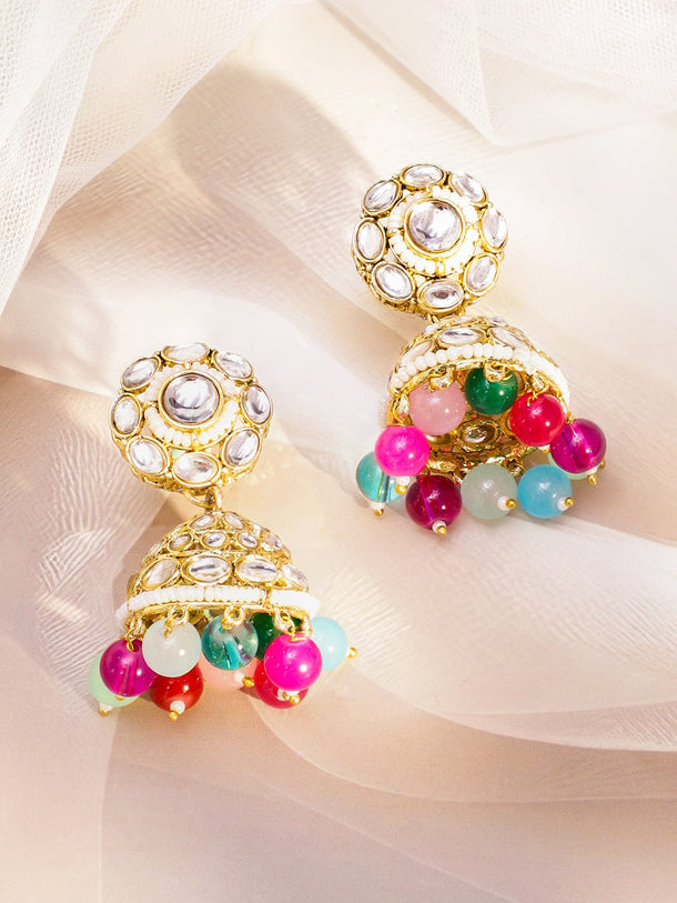 Rainbow Spark Kundan Necklace Set Jewellery Set