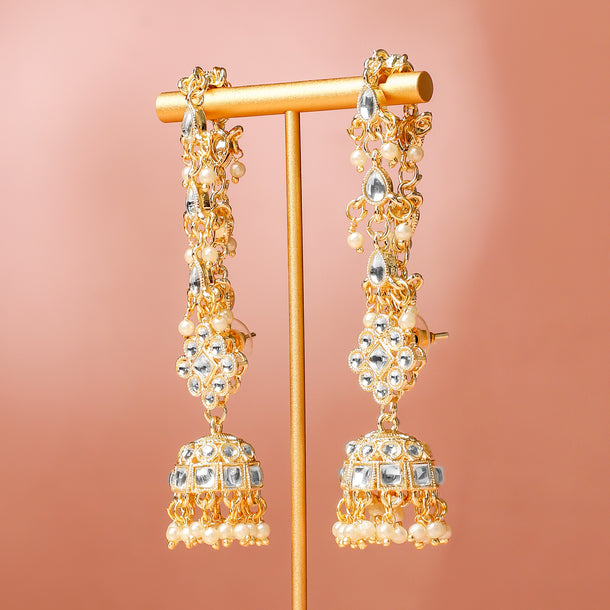 Golden Stories Dipped in Kundan Jhumka