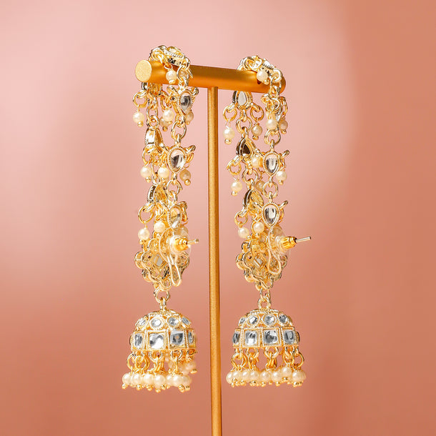 Golden Stories Dipped in Kundan Jhumka